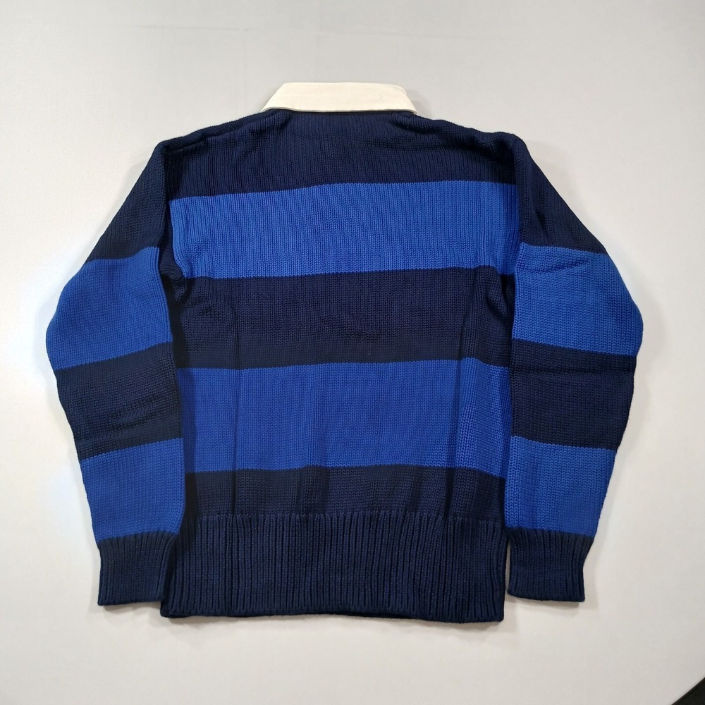 Polo Ralph Lauren Striped Rugby Sweater Mens XS Royal Combo Cotton $298 NEW - Picture 3 of 12